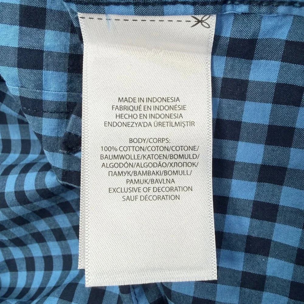 Ralph Lauren Blue Long Sleeve Button Down Shirt Boys XL 18-20 Gingham
